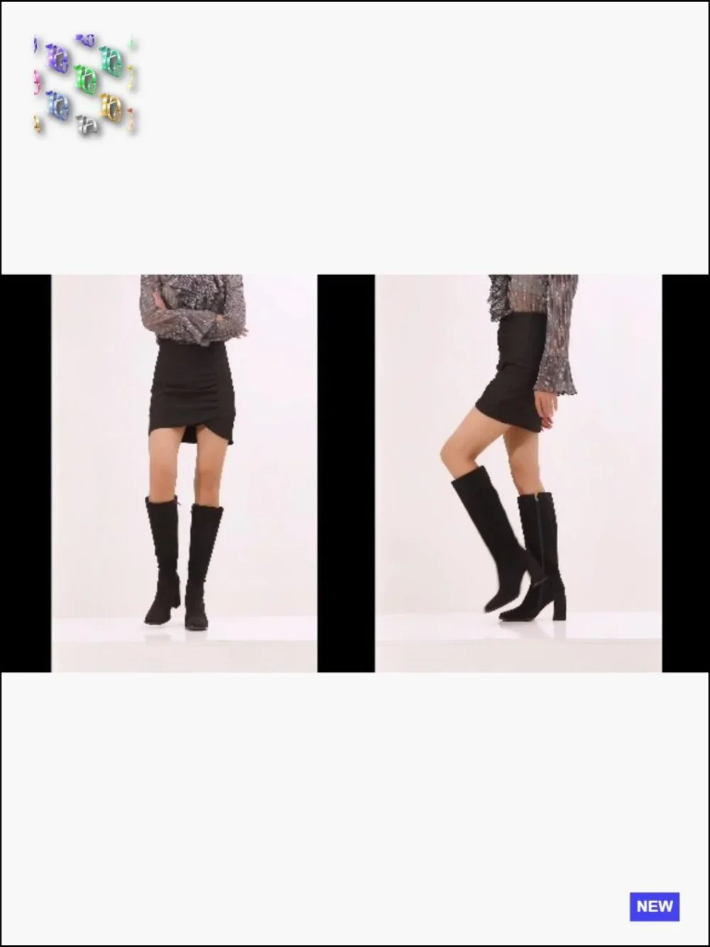 Chunky Platform Ankle Boots Y2K Square Toe High Heel Stretchy Go-Go Booties